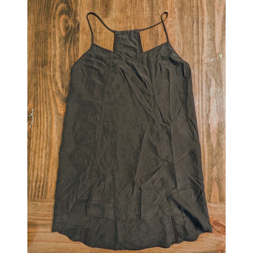 Hurley 100% Silk Black Cami Tank Top Racerback Size Medium